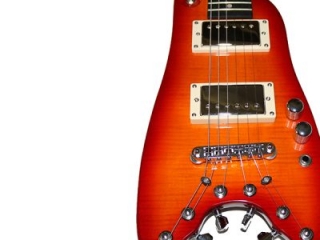 Electric Travel Guitar - Cherry Sunburst Rambler Classic from Strobel Guitars